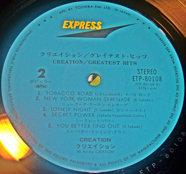 Creation Greatest Hits
