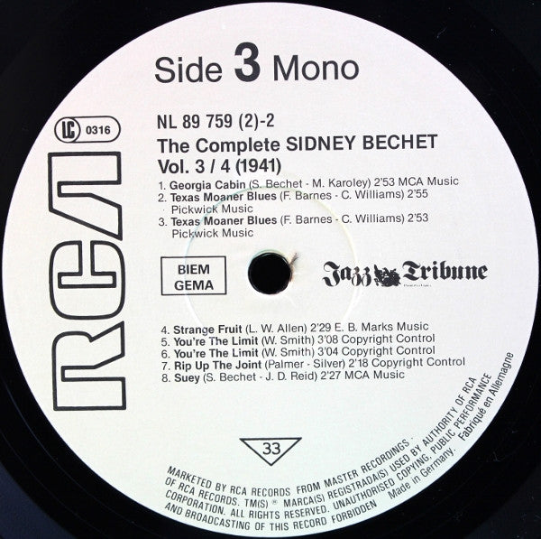 The Complete Sidney Bechet Volumes 3/4 (1941)
