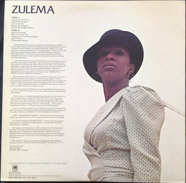 Release: Zulema-Vinyl-Japan-1972-AML-154, AML-154-6899802