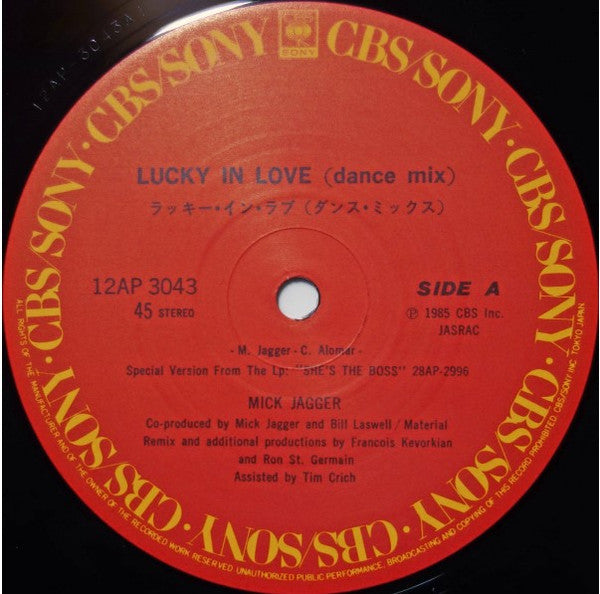 Release: Lucky In Love-Vinyl-Japan-1985-12AP 3043-8848559