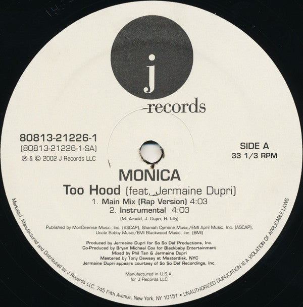 Release: Too Hood-Vinyl-US-2002-80813-21226-1-1883520
