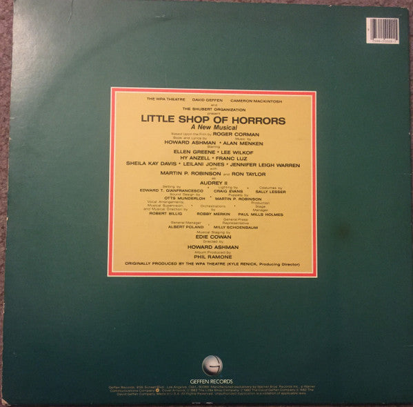 Master Release: Little Shop Of Horrors - Original Cast Album by Howard Ashman