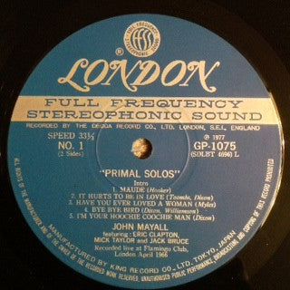 Release: Primal Solos-Vinyl-Japan-1977-GP-1075-4883778