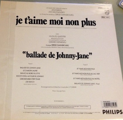 Release: Je T'aime Moi Non Plus (Bande Originale Du Film De Serge Gainsbourg)-Vinyl-Japan-1998-PHJR-20014-3349614