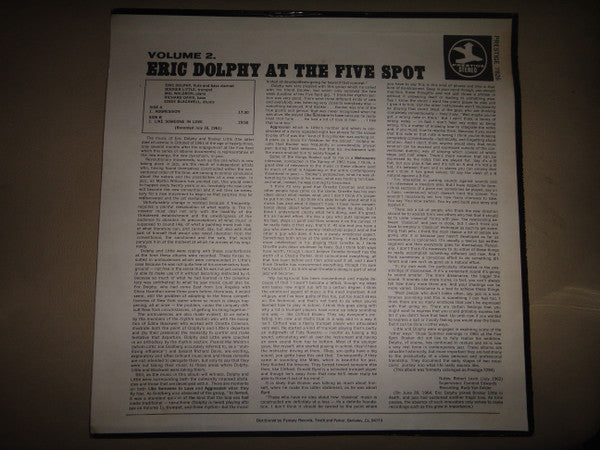 Release: At The Five Spot Volume 2-Vinyl-US-None-PR 7826, PRT-7826-2140824