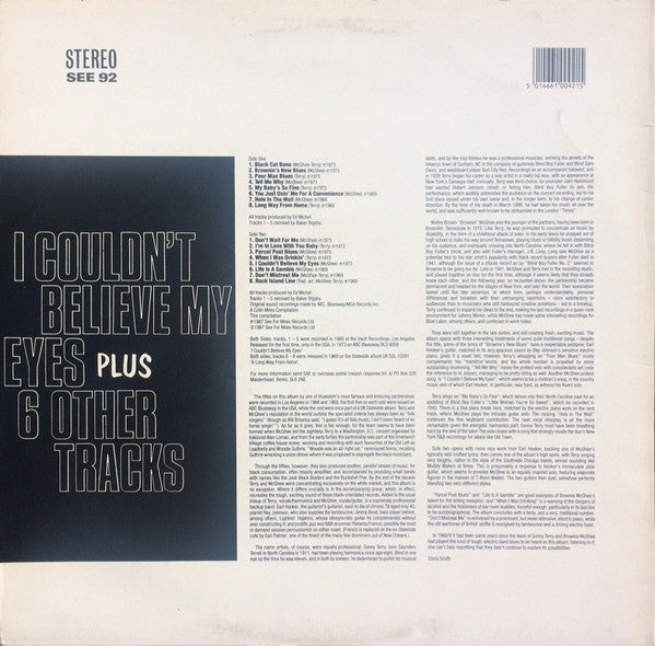 Release: I Couldn't Believe My Eyes-Vinyl-UK & Europe-1987-SEE 92-4191776