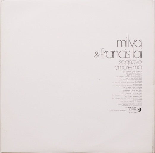 Release: Sognavo Amore Mio-Vinyl-Japan-1974-MW 2085-4820078