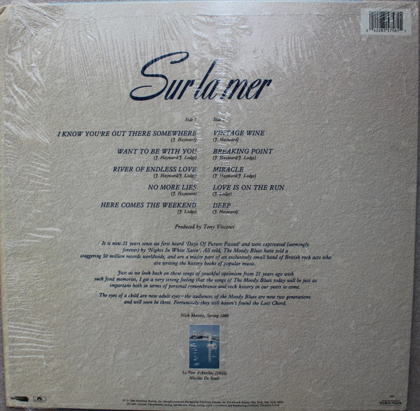 Release: Sur La Mer-Vinyl-US-1988-835 756-1, 835 756-1, 422 835 756-1-1384096