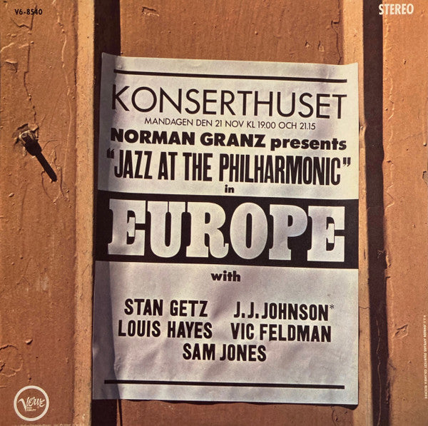 Master Release: Jazz At The Philharmonic In Europe by Stan Getz