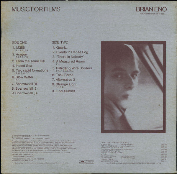 Master Release: Music For Films by Brian Eno