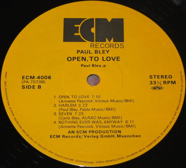 Open, To Love