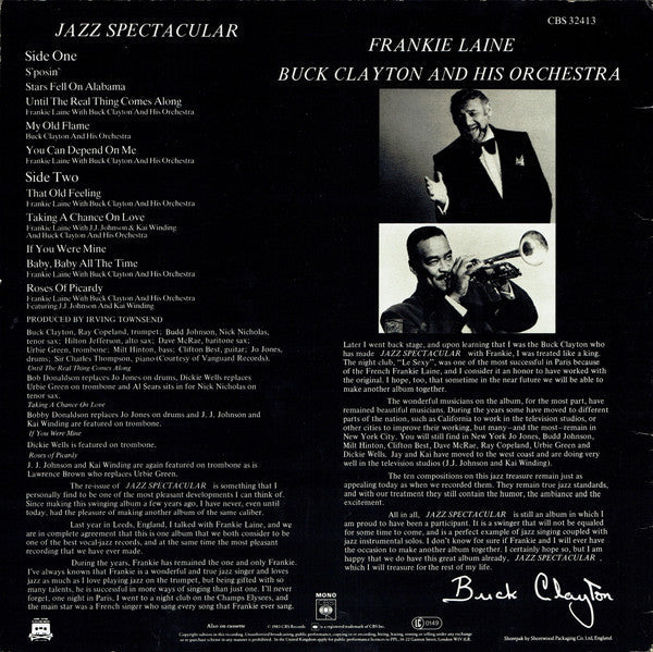 Release: Jazz Spectacular-Vinyl-UK-1983-CBS 32413, CBS 32413-3995259