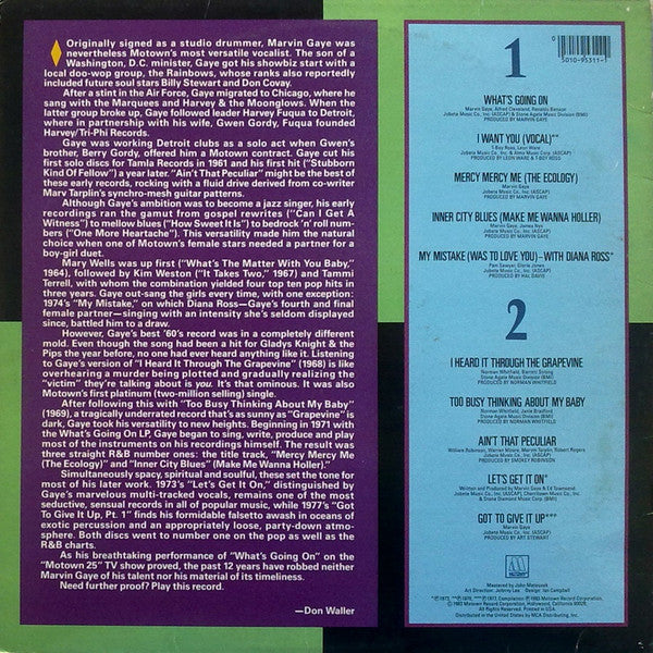 Master Release: Great Songs And Performances That Inspired The  Motown 25th Anniversary T.V. Special by Marvin Gaye