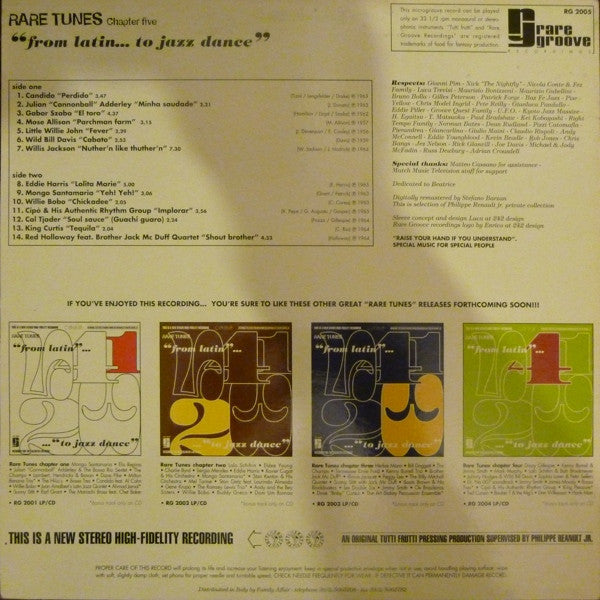 Master Release: Rare Tunes Chapter Five "From Latin... To Jazz Dance" by Various