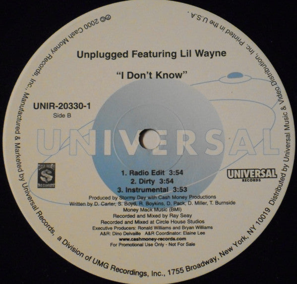 Release: Project Chick-Vinyl-US-2000-UNIR 20330-1, UNIR 20330-1-1833818