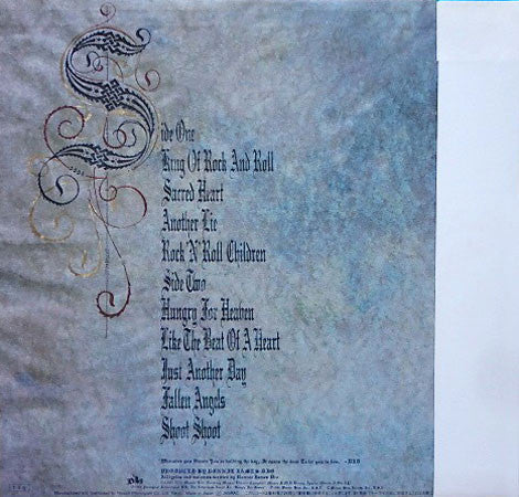 Release: Sacred Heart-Vinyl-Japan-1985-28PP-1008-2210507