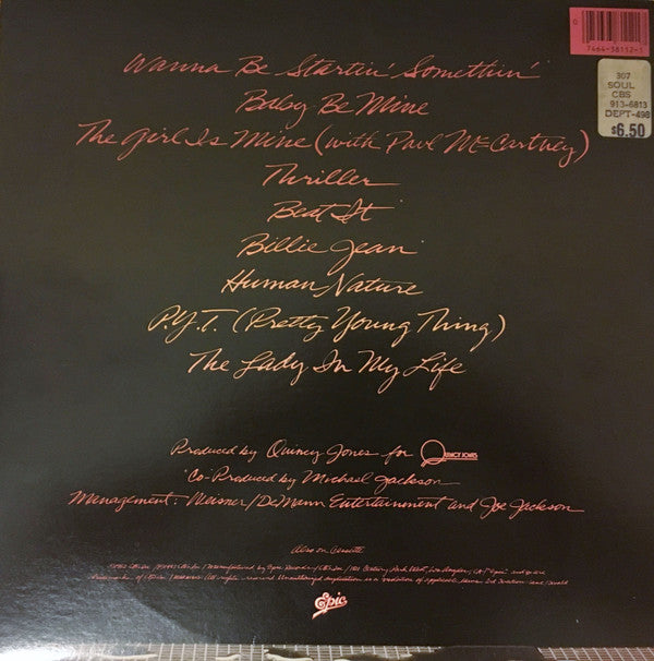 Release: Thriller-Vinyl-US-1982-QE 38112-6832812