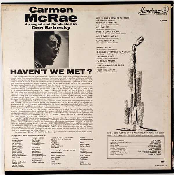 Release: Haven't We Met?-Vinyl-US-1965-S/6044-3368170
