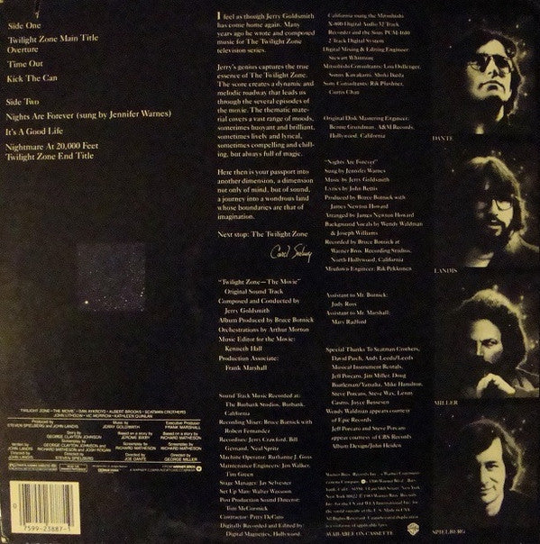 Release: Twilight Zone - The Movie (Original Sound Track)-Vinyl-US-1983-1-23887, 9 23887-1-2692994