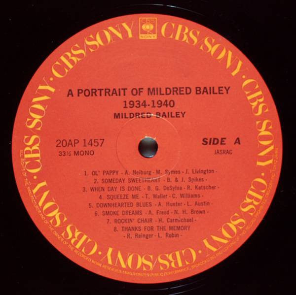 A Portrait Of Mildred Bailey 1934-1940
