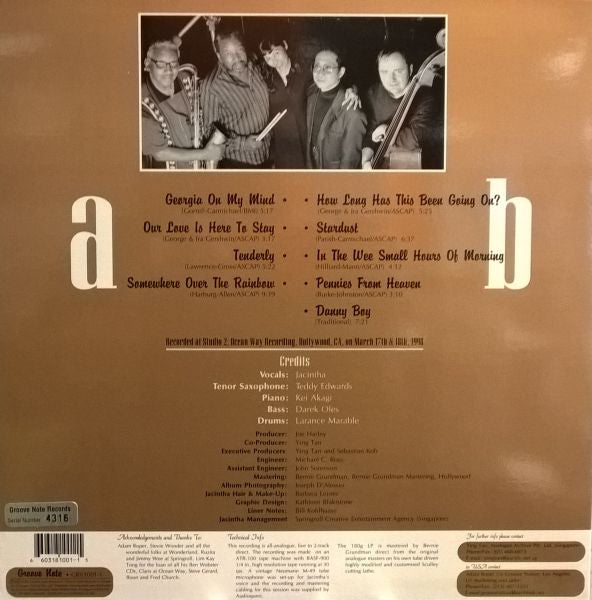 Master Release: Here's To Ben. A Vocal Tribute To Ben Webster by Jacintha
