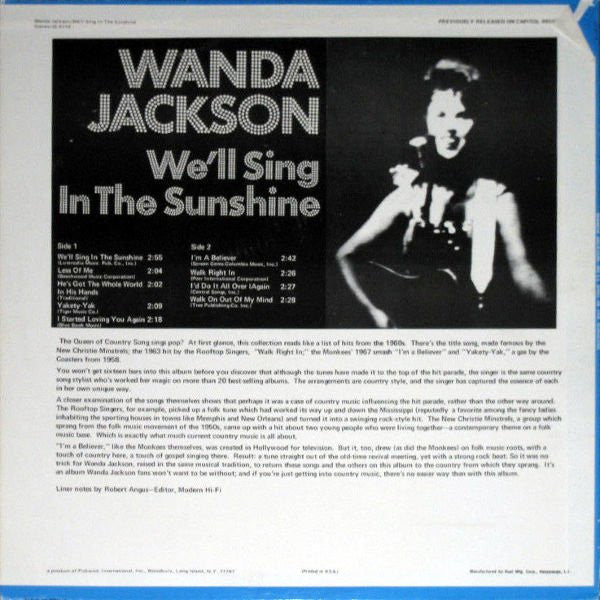 Release: We'll Sing In The Sunshine-Vinyl-US-None-JS-6116-2897993