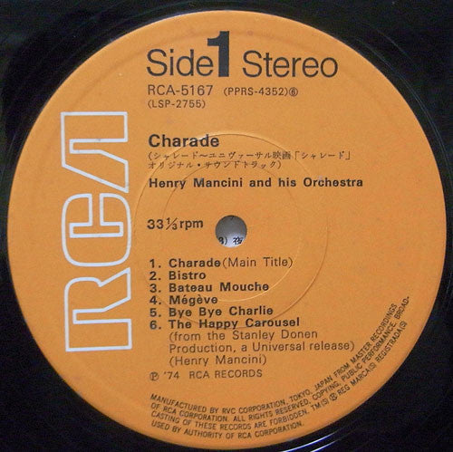 Release: Charade-Vinyl-Japan-1974-RCA-5167-3797047
