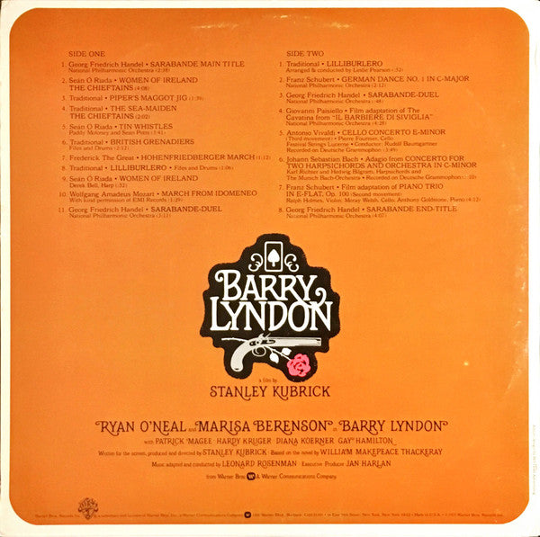 Release: Barry Lyndon (Music From The Academy Award Winning Soundtrack)-Vinyl-US-1975-BS 2903-1304404