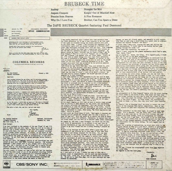 Release: Brubeck Time-Vinyl-Japan-1973-SOPZ-13-7878714