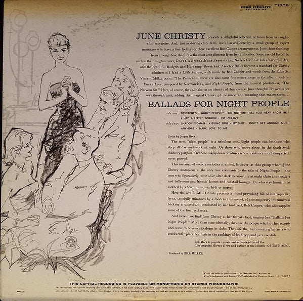 Release: Ballads For Night People-Vinyl-US-1959-T1308, T-1308-3819124