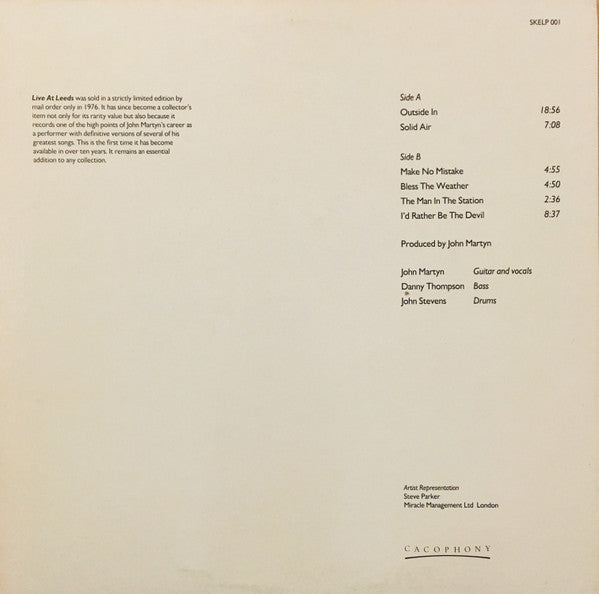 Master Release: Live At Leeds by John Martyn