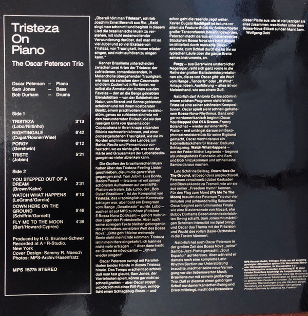 Release: Tristeza On Piano-Vinyl-Germany-1970-MPS 15 275 ST-6361027
