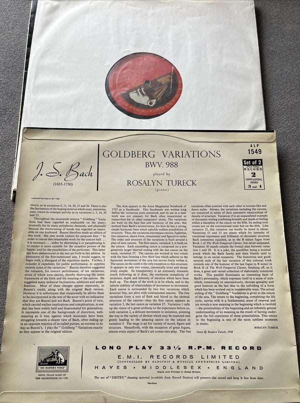 Release: Goldberg Variations (Record 1)-Vinyl-UK-1958-ALP1549-3636283