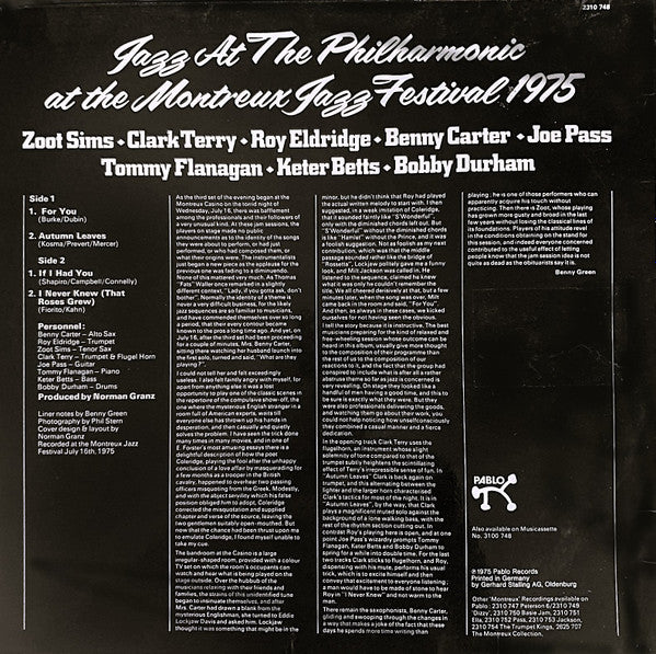 JATP (Jazz At The Philharmonic At The Montreux Jazz Festival 1975)
