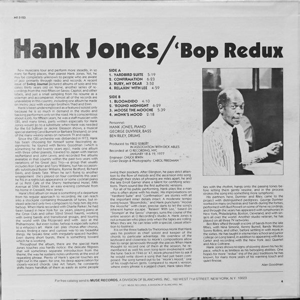 Release: 'Bop Redux-Vinyl-US-1977-MR 5123-4691425