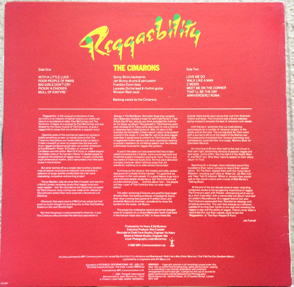 Release: Reggaebility-Vinyl-Japan-1981-JAL-2507-7996407