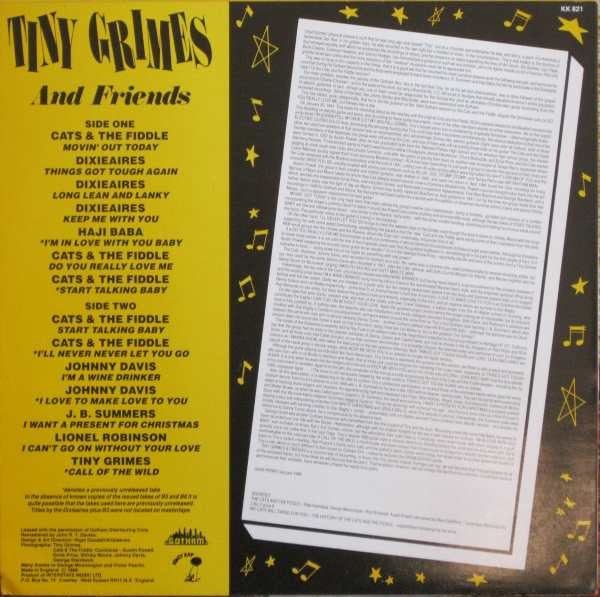 Release: Tiny Grimes And Friends-Vinyl-UK-1988-KK 821-5628182
