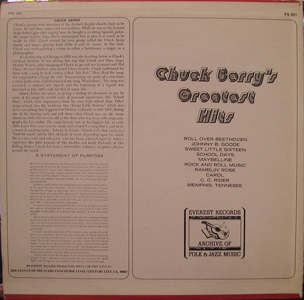Master Release: Chuck Berry's Greatest Hits by Chuck Berry