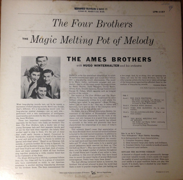 Master Release: The Magic Melting Pot Of Melody by The Ames Brothers