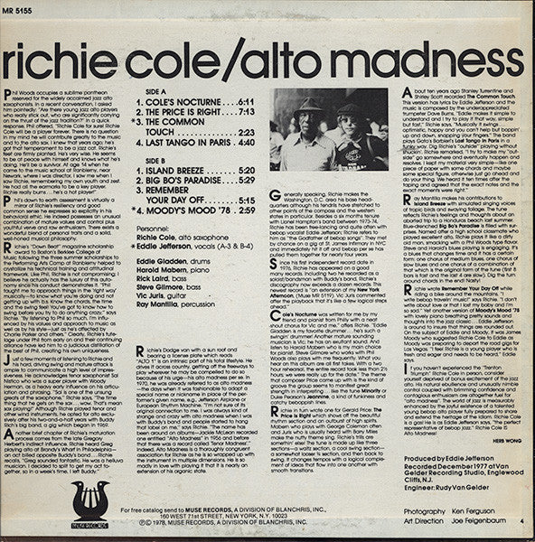 Release: Alto Madness-Vinyl-US-1978-MR 5155-2885887