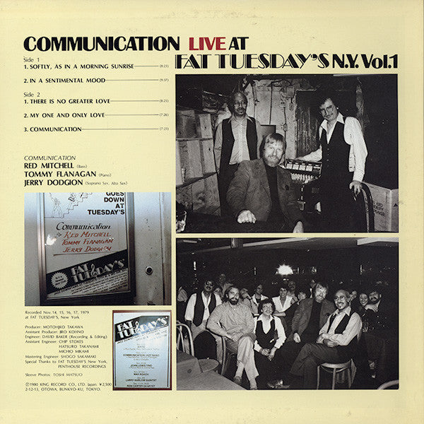 Master Release: Live At Fat Tuesday's New York Vol.1 by Communication (4)