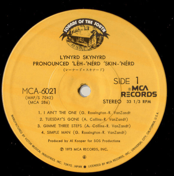 Release: (Pronounced 'Lĕh-'nérd 'Skin-'nérd)-Vinyl-Japan-1974-MCA-6021, MCA-6021-3863203