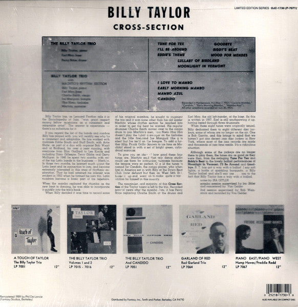 Release: Cross Section-Vinyl-US-1989-OJC-1730, P-7071-6641330