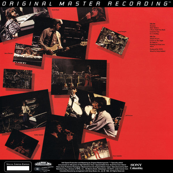 Release: Toto IV-Vinyl-US-1996-MFSL 1-250-2370913