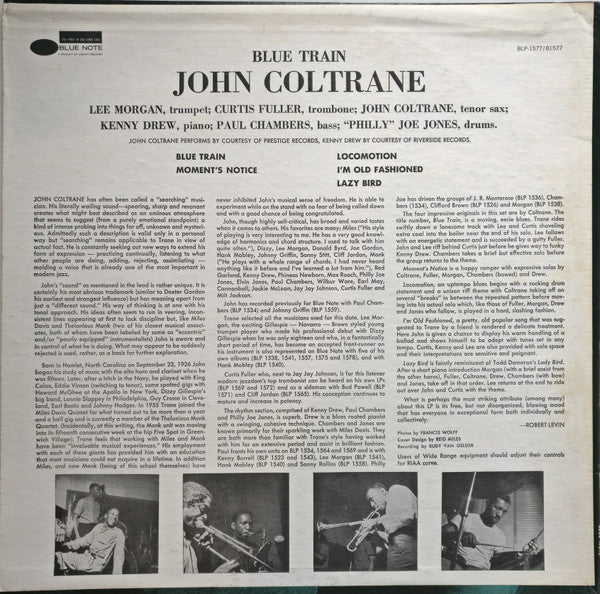 Release: Blue Train-Vinyl-US-1973-BST 81577, BLP 1577, BST-81577-7860921