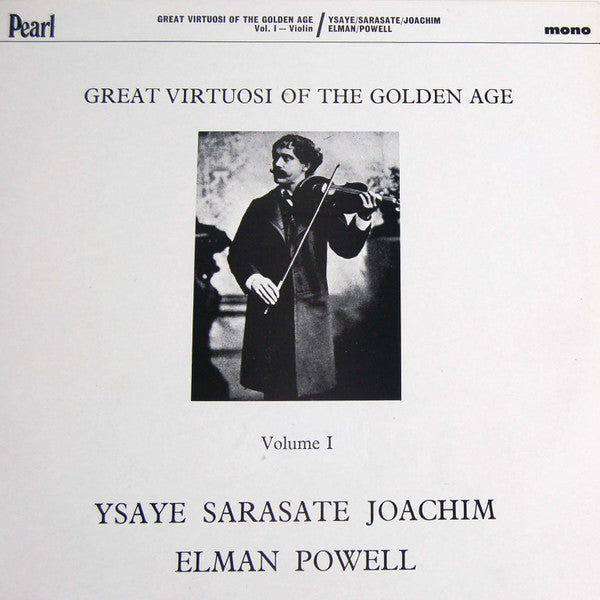 Release: Great Virtuosi Of The Golden Age - Volume 1 - Violin-Vinyl-UK-None-GEMM 101, GEM 101-9896961