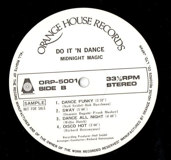 Release: Do It 'N Dance-Vinyl-Japan-1978-ORP-5001-8920360