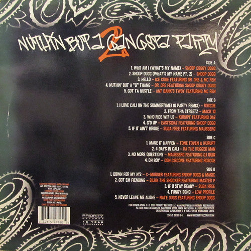 Release: Nuthin' But A Gangsta Party 2-Vinyl-US-2001-7243 5 29780 1 4-6676379