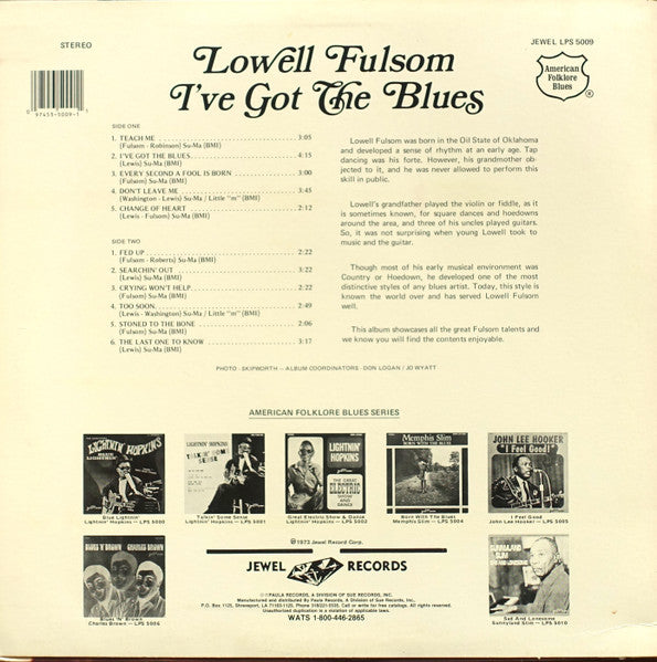 Master Release: I've Got The Blues by Lowell Fulson