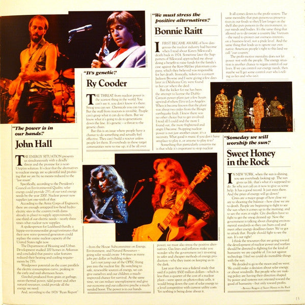 No Nukes - From The Muse Concerts For A Non-Nuclear Future - Madison Square Garden - September 19-23, 1979